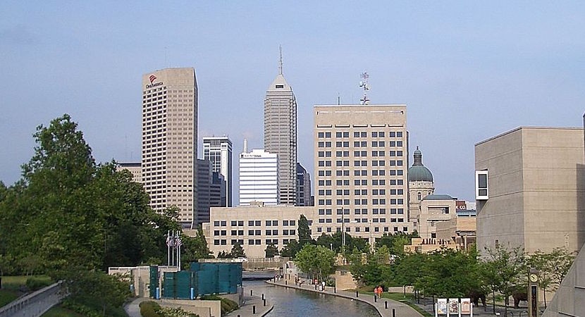 The downtown Indianapolis canal.