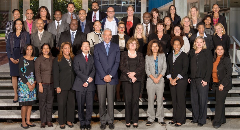 General Counsel Denise Keane (bottom row, center) welcomed LCLD President Robert Grey and the 2014 Fellows to Altria for an in-depth Learning Experience. (Photo by Doug Buerlein)