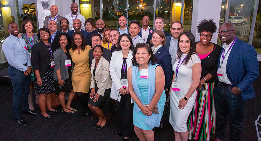 Members of the 2018 Fellows class at last year's in person Leadership Symposium. The 2018 Fellows class won the 2019 Participation is Key Award, presented at this year's Virtual Leadership Symposium. (Photo by Jay Haas)