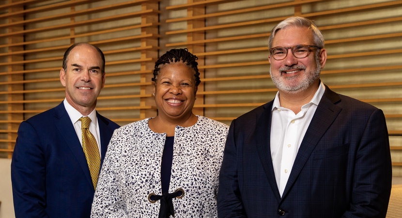 LCLD welcomes new members of the Board of Directors, L to R: Tom O'Neill of Exelon;  Deneen Donnley of Consolidated Edison; and Mitch Zuklie of Orrick. Not pictured: Maryanne Lavan of Lockheed Martin. (Photo by Jay Haas)