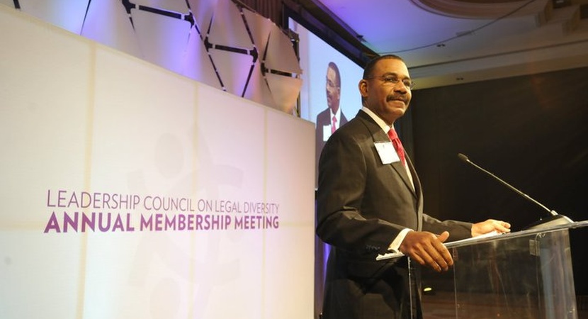 Rick Palmore, founding Chair of LCLD, addresses the first Annual Membership Meeting of the organization in 2010.