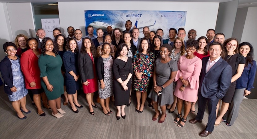 Fellows interacted with United Airlines executives at United's headquarters in Chicago. (Photos by Johnny Walker, United Airlines)