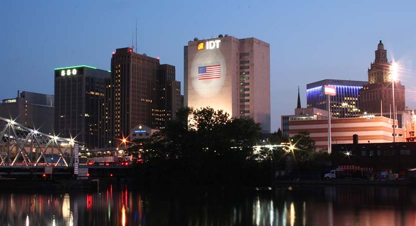 "Newark, New Jersey at Night" by Jamaalcobbs at en.wikipedia.